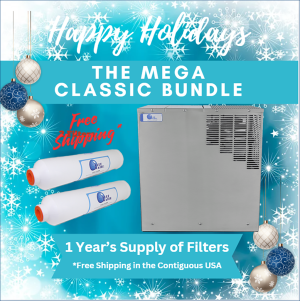 mega classic water distiller with 2 free filters