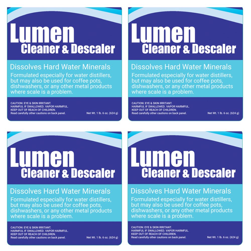 4 pack LUMEN Water Distiller Cleaner