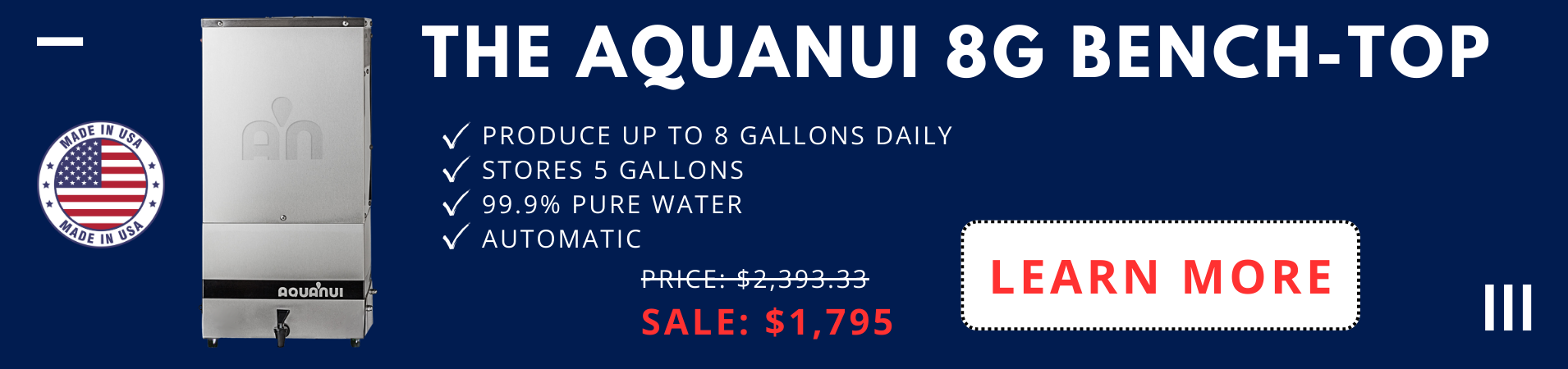 AquaNui Home Water Distiller Sale