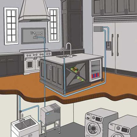 automatic water distiller installation