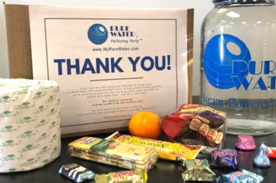 Care Package with pure water for Truckers