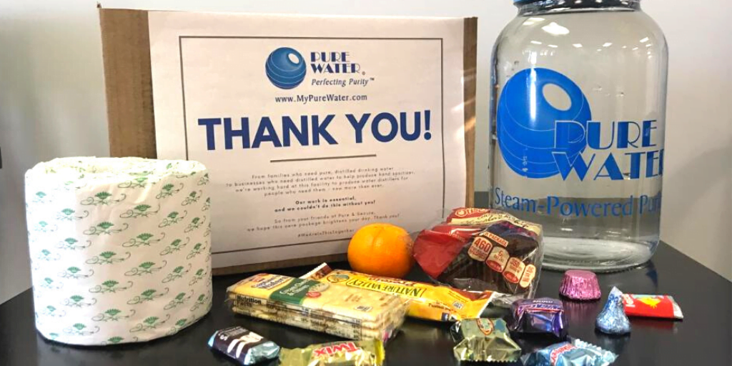 Care Package with pure water for Truckers