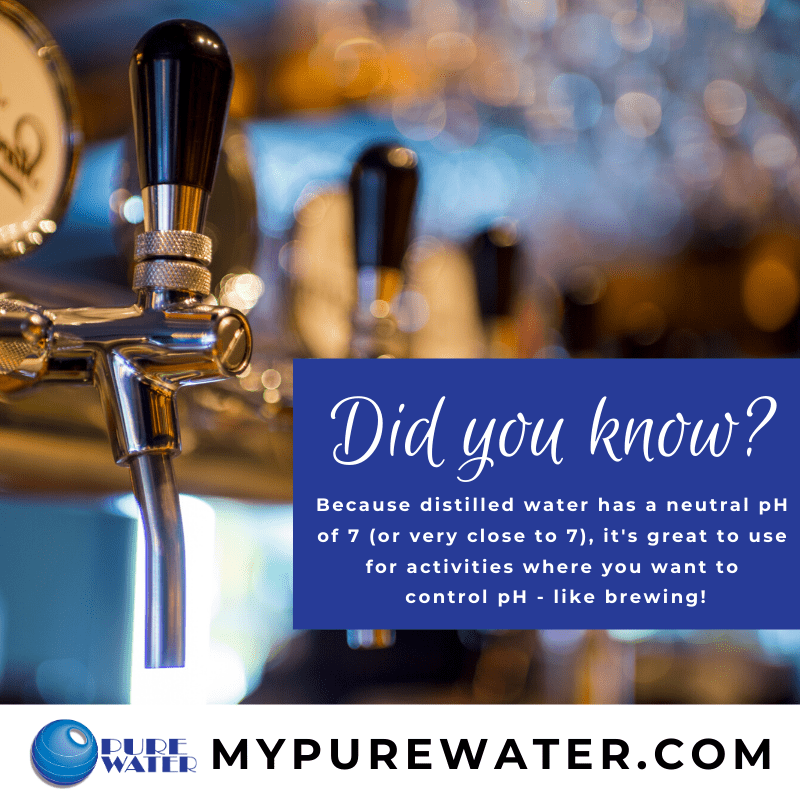 Did you know that distilled water's neutral pH helps keep beer brewing flavors consistent?