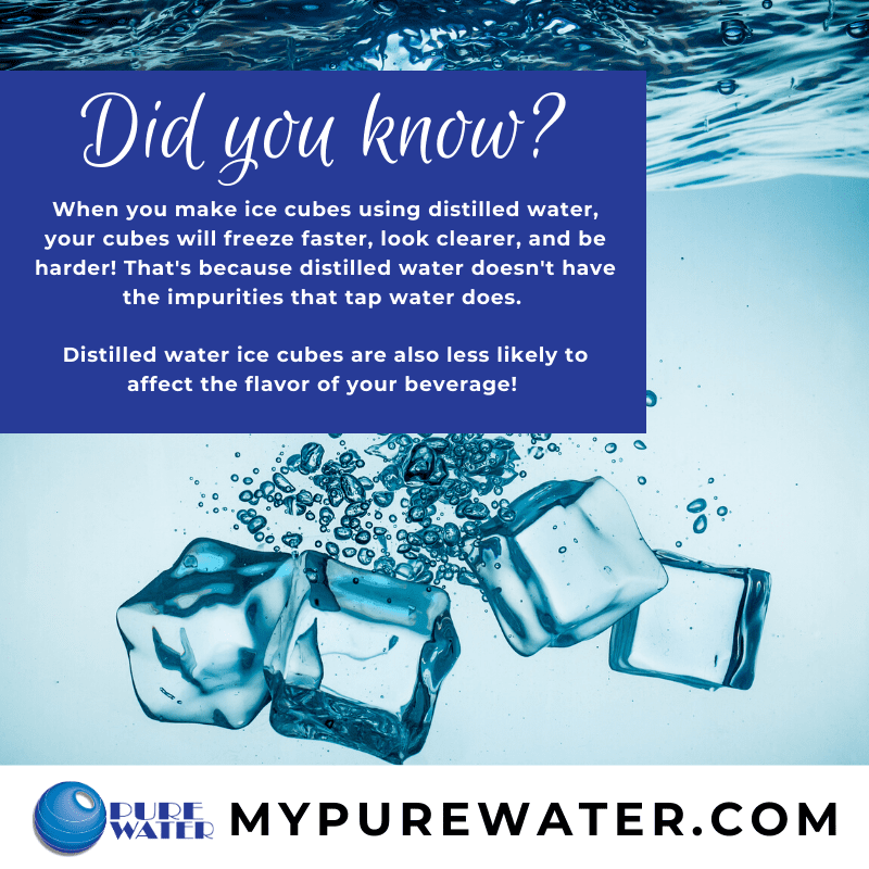 Did you know that making ice cubes with distilled water makes them clearer and is less likely to affect the taste of your beverage?