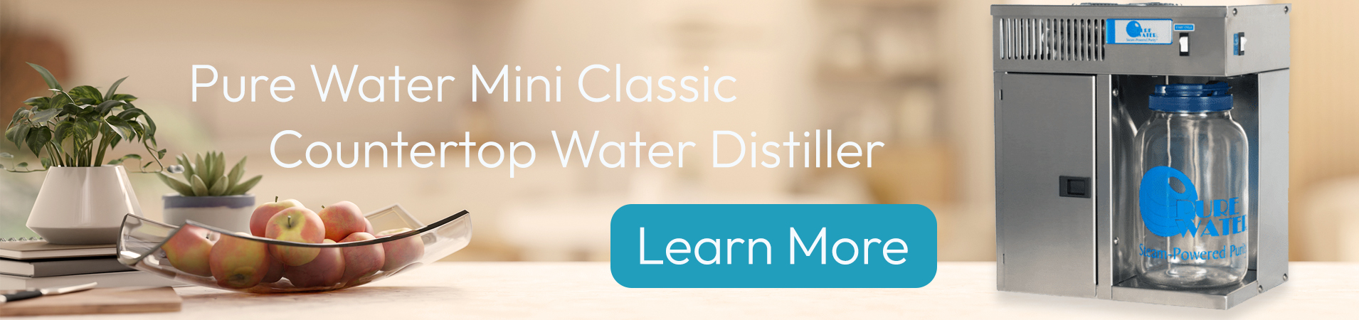 Pure Water Mini Classic Home Countertop Water Distiller