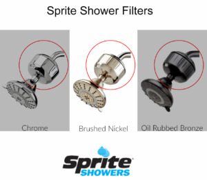sprite shower filter in brushed nickel