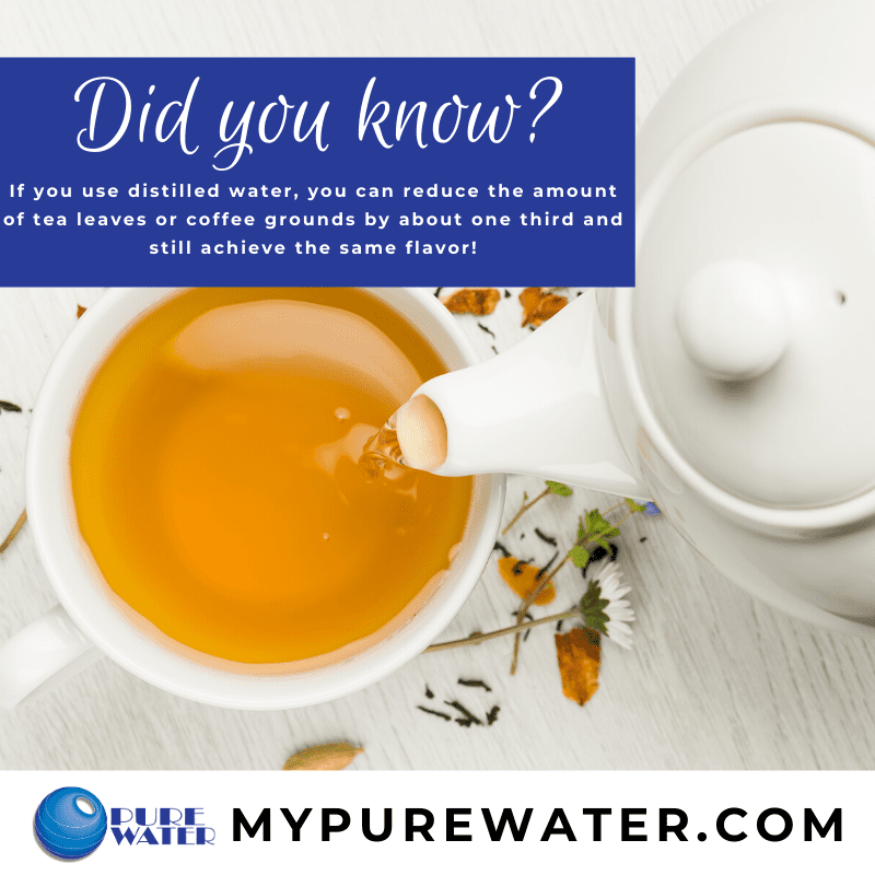 Did you know you need less tea leaves with distilled water?