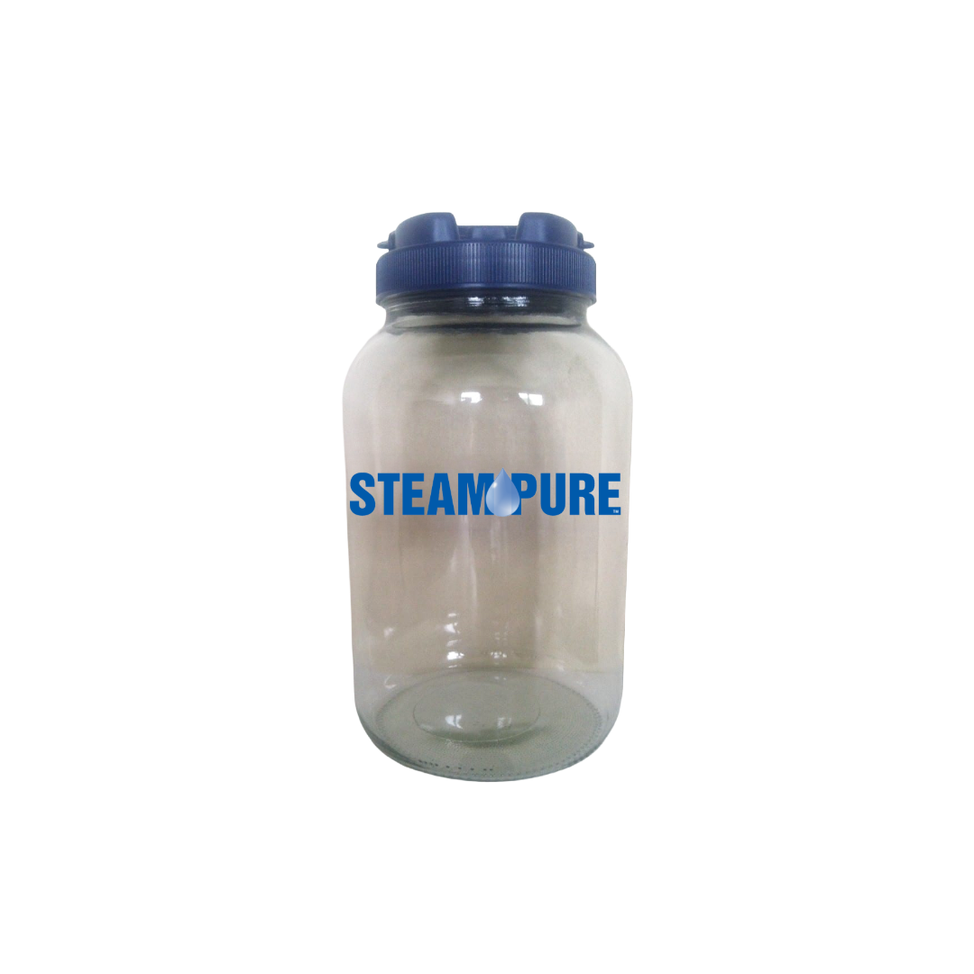 1 Gallon Glass Jug With Lid, Steampure