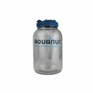 AquaNui CT 1 Gallon Glass Jar for Water with Lid and Handle (Lid color may vary)