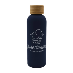 Pure Water Stainless Steel Water Bottle 17oz with Bamboo Lid