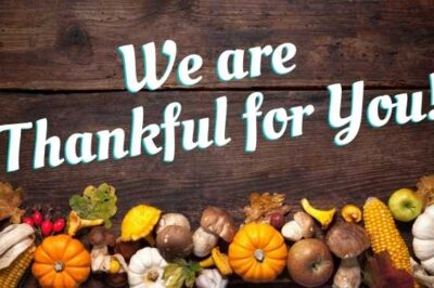 We are Thankful for You!