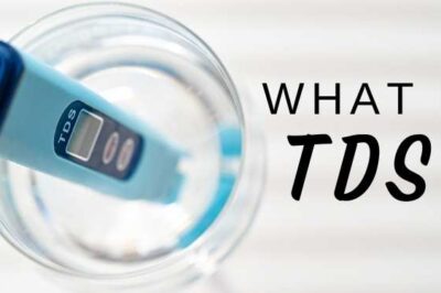 What is TDS? This picture shows a TDS meter in a glass of water.