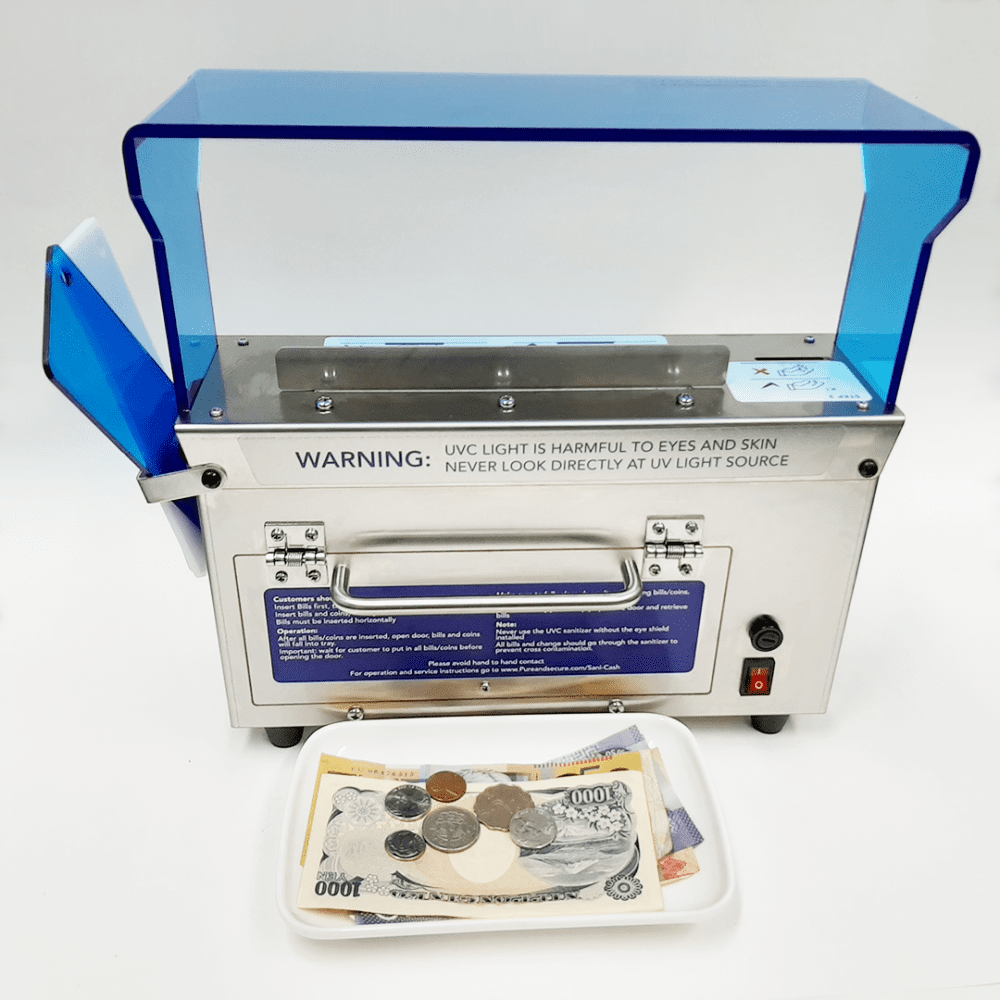 The Back of the Secure Sani-Cash money sanitizer