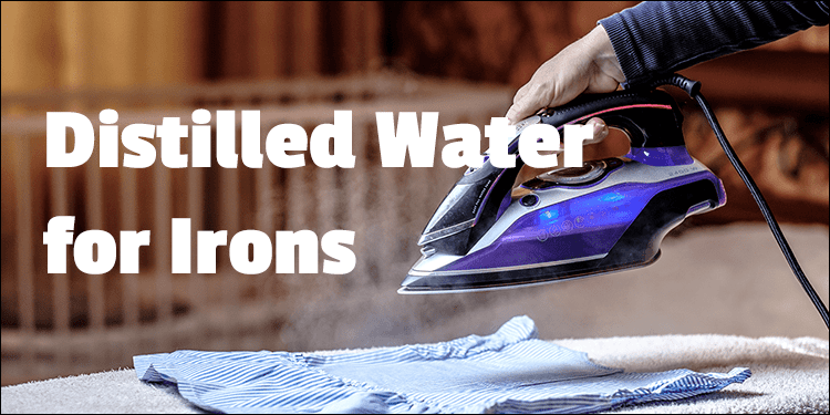 What is the recommended solution to wash away clogged iron in a distilled  water machine?