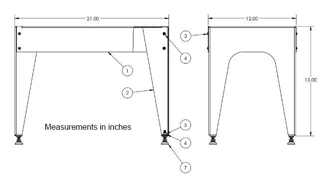 Midi Classic Water Distiller Stand Measurements