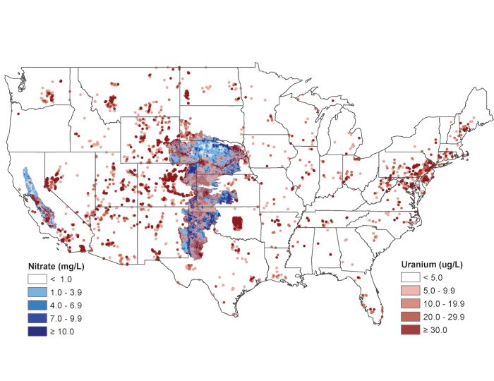 nitrates and uranium in water