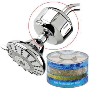 shower filter plus replacement shower filter in chrome